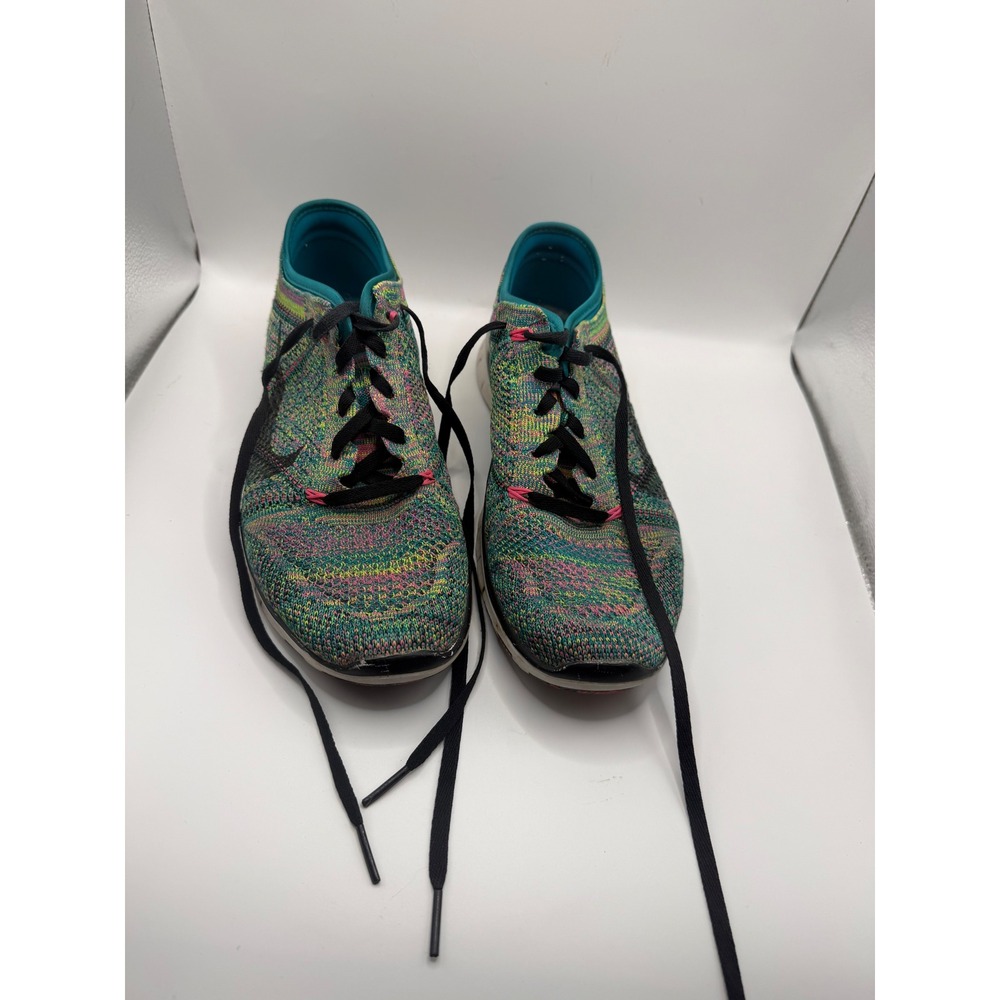 Nike Free 4.0‎ Flyknit Multicolor Womens Running Shoes 718785-300 Size 8